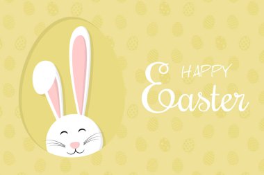 Kavram Paskalya tavşanı dilek - zemin üzerine, banner. Vektör.