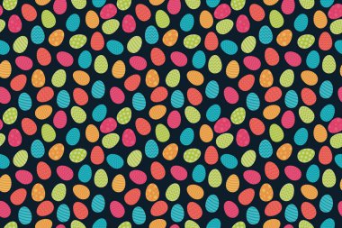 Paskalya desen renkli yumurta ile. Vektör.