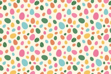 Paskalya desen renkli yumurta ile. Vektör.