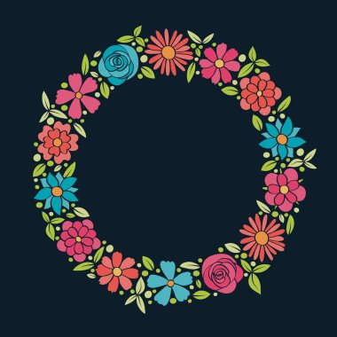 Çiçekler ve boşaltmak arka plan. Bir bahar poster düzeni. Vektör.