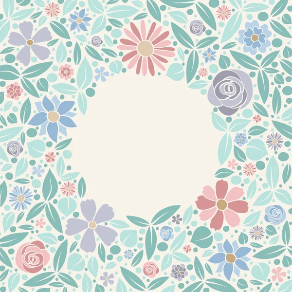 Concepto Folleto Con Flores Primaverales Fondo Con Copyspace Vector — Vector de stock