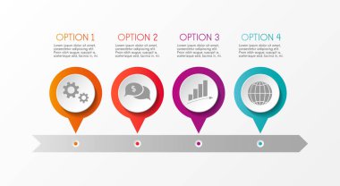 Zaman çizelgesi Infographic - şirket kilometre taşı. Vektör.