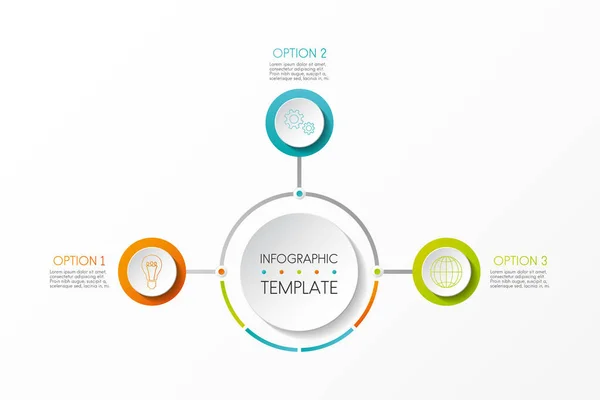 Modello Grafico Aziendale Con Opzioni Colorate Vettore — Vettoriale Stock