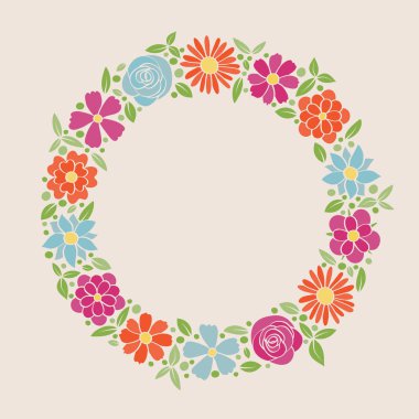 Retro tarzı çiçek poster düzeni. Arka plan ile boşaltmak. Vektör.