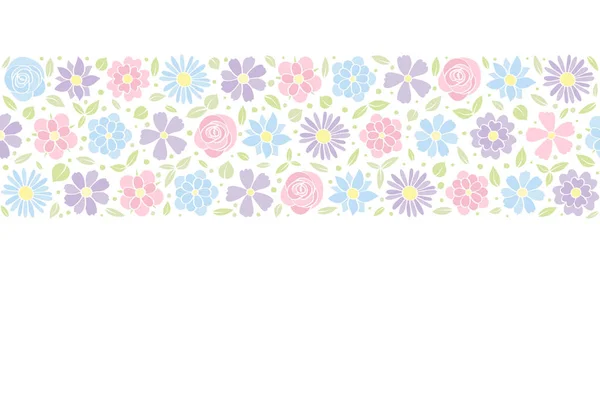 Fondo Multicolor Con Flores Lindas Copyspace Fondo Primavera Vector — Archivo Imágenes Vectoriales