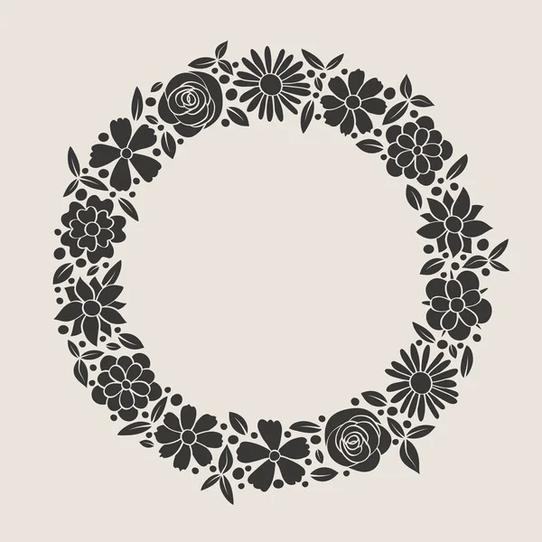 Fundo Com Flores Vintage Copyspace Vetor — Vetor de Stock