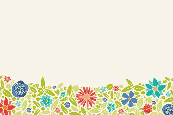 Concepto Tarjeta Con Las Flores Fondo Primaveral Vector — Vector de stock