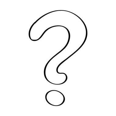 Çizilmiş soru işareti - simge ver. Vektör.