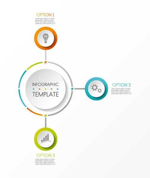 Infografica Modello Colorato Con Icone Aziendali Vettore — Vettoriale Stock