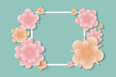 Arka plan ile çiçek - anneler günü için şablon. Vektör.