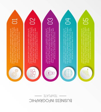 İş infograph - düzen örnek metin ve farklı seçenekleri ile. Vektör.