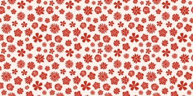 Şık çiçek desenli - kağıt ambalaj. Vektör.