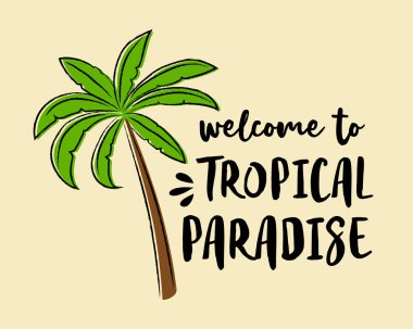 Yaz - komik el çekilmiş etiket retro tarzı. Vektör.