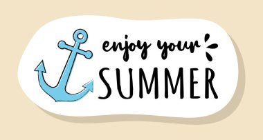 Retro tarzı komik yaz rozeti. Vektör.