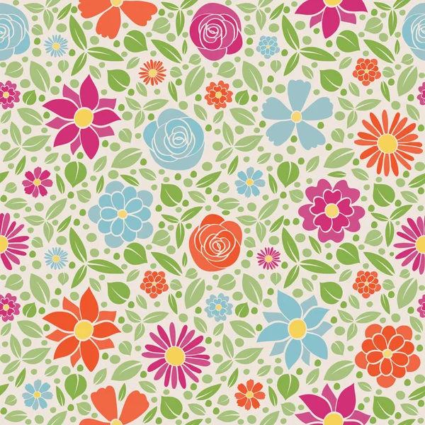 Abstrakte Florale Hintergrund Nahtlose Muster Mit Frühlingsblumen Muttertag Frauentag Und — Stockvektor