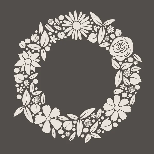 Fundo Com Flores Vintage Copyspace Vetor — Vetor de Stock