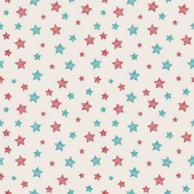 El ile sorunsuz doku kavramı yıldız çizilmiş. Vektör.