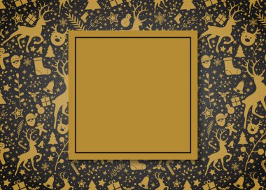 Noel süsler ve boşaltmak arka plan. Vektör.