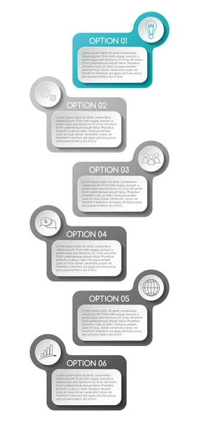 Infografica Aziendale Con Icone Vettore — Vettoriale Stock