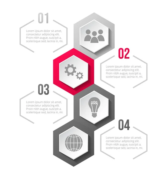 비즈니스 Infograph 아이콘 파일의 개념입니다 — 스톡 벡터