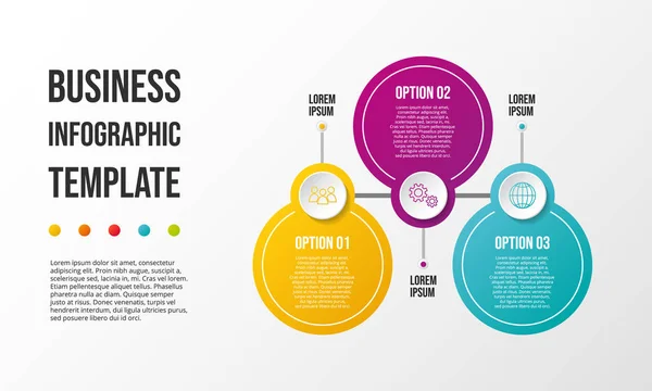 ビジネスのシンボルとカラフルな Infograph ベクトル — ストックベクタ