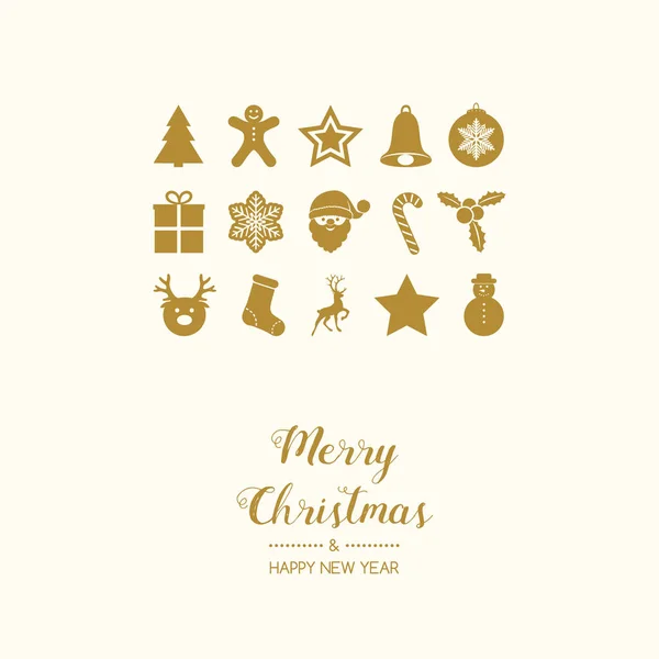 Christmas Greetings Decorations Vector — Stock Vector