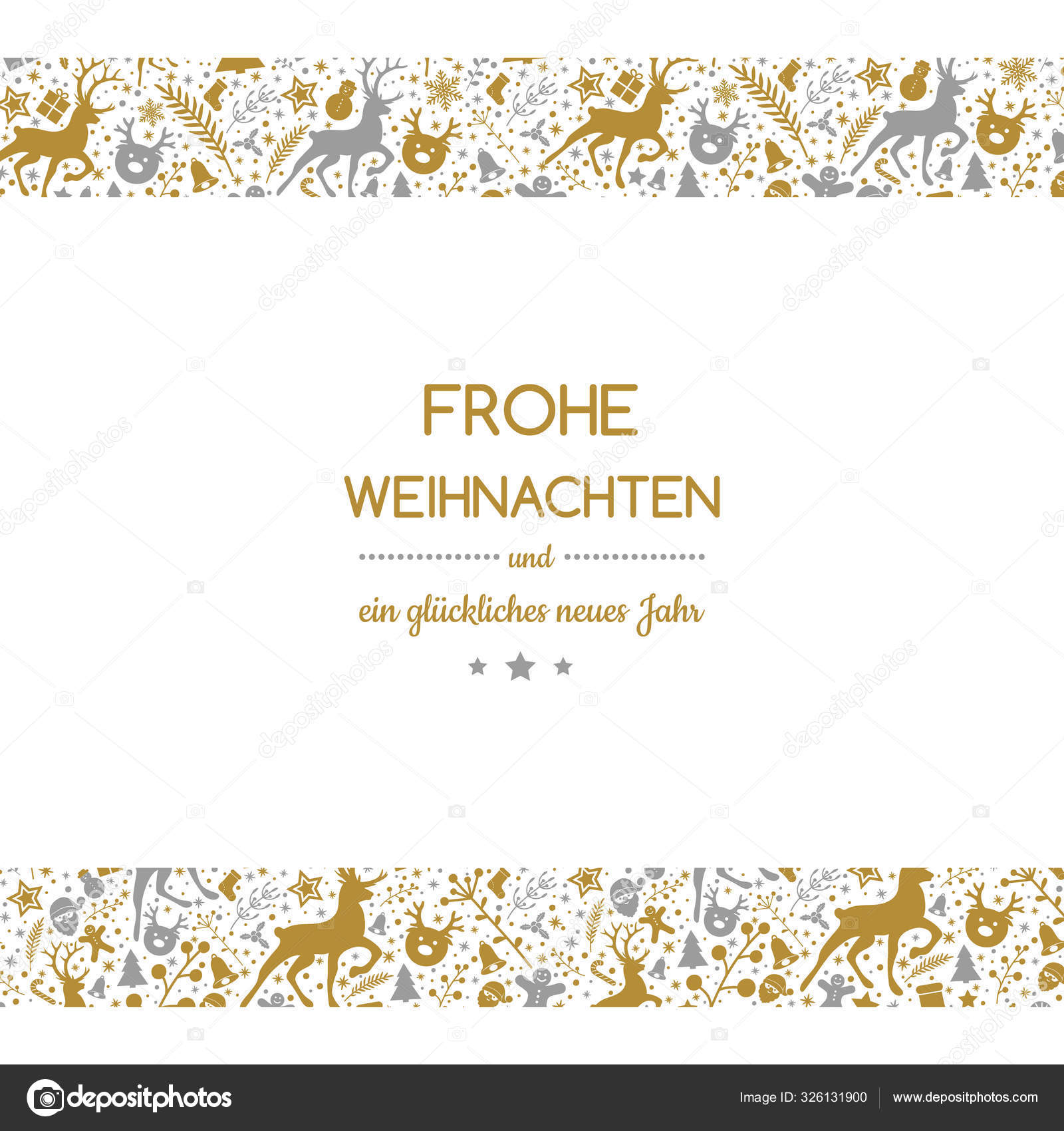 Frohe Weihnachten Und Gluckliches Neues Jahr German Christmas Wishes Vector Stock Vector by