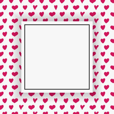 Şablon / sevimli kalpler ile bir kart. Anneler günü, kadınlar günü ve Sevgililer günü. Vektör