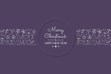 Noel süsleme el ile öğeleri çizilmiş. Vektör.