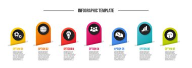 Renkli iş simgelerle - Infographic şablonu grafik. Vektör