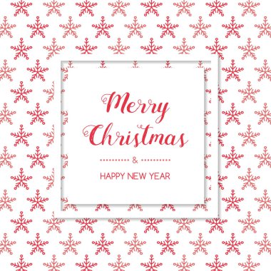 Noel tebrik kartı çizgi film kar taneleri ile kavramı. Vektör.