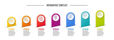 İş infograph şablon kavramı ile kutsal kiþilerin resmi. Vektör