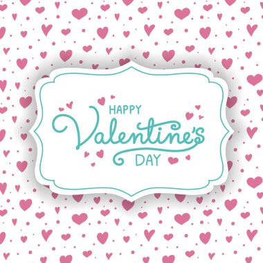 Sevgililer günü - şirin kalpler ile renkli tebrik kartı. Vektör