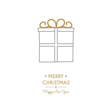 Vintage Noel kartı el ile mevcut çizilmiş. Vektör.