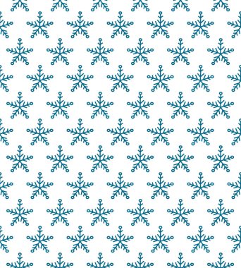 Çizilmiş kar taneleri - Dikişsiz desen ver. Vektör.