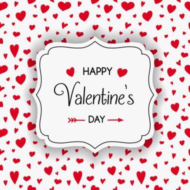 Sevgililer günü poster şirin kalpler ile. Vektör