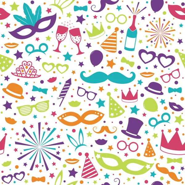 Fondo Fiesta Con Elementos Divertidos Vector — Vector de stock