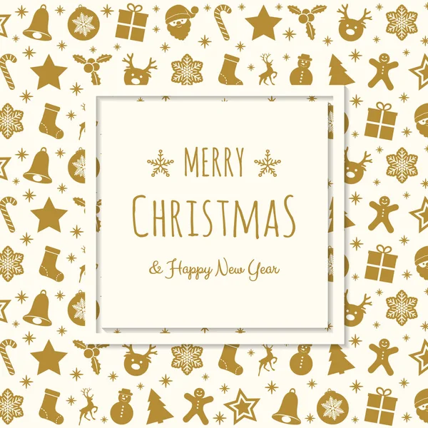 Christmas Wishes Festive Decorations Vector — Stock Vector