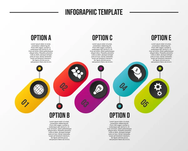 Koncepcja Kolorowe Infografikę Ikony Biznesu Infografika Szablonu Wektor — Wektor stockowy
