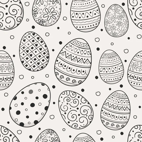 Colorful Easter Eggs Seamless Pattern Vector — Stock Vector