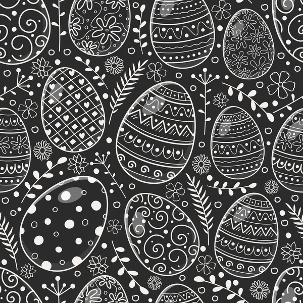 Easter Eggs Background Seamless Texture Vector — Stock Vector