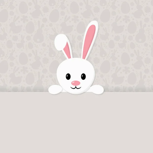 复活节背景与可爱的兔子 海报与版权保护 — 图库矢量图片