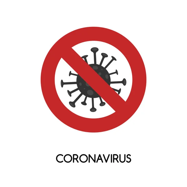 Detén Coronavirus Nueva Enfermedad Covid Peligrosa Pandemia Ilustración Vectorial — Vector de stock