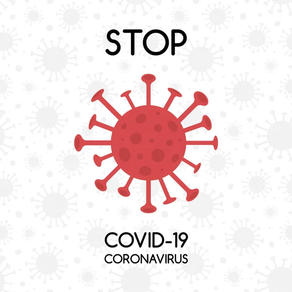 Stop Coronavirus Plakát Virem Textem Nová Smrtelná Nemoc Vektorová Ilustrace — Stockový vektor