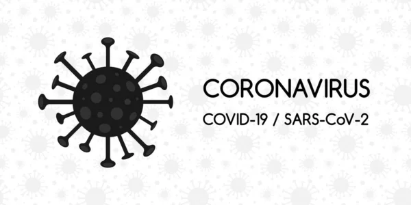 Epidemia Coronavirus Nueva Enfermedad Covid Banner Ilustración Vectorial — Vector de stock