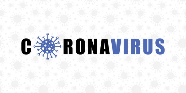 Pandemik Dari Coronavirus Penyakit Baru Bernama Covid Virus Berbahaya Banner - Stok Vektor