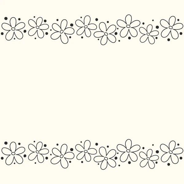 Σχεδιασμός Κενής Κάρτας Χαριτωμένα Λουλούδια Ημέρα Της Μητέρας Ημέρα Της — Διανυσματικό Αρχείο