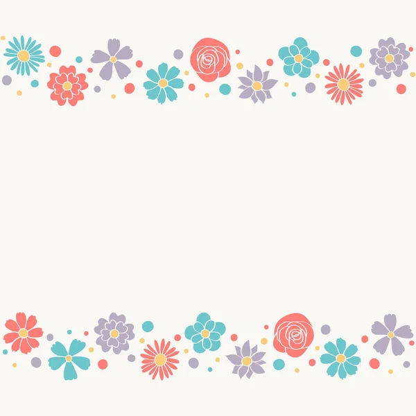 Κάρτα Πολύχρωμα Λουλούδια Και Copyspace Ημέρα Της Μητέρας Ημέρα Της — Διανυσματικό Αρχείο
