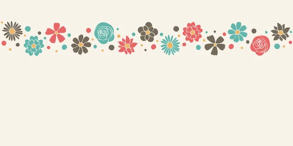 Vorlage Für Ein Banner Mit Bunten Blumen Und Kopierraum Muttertag — Stockvektor