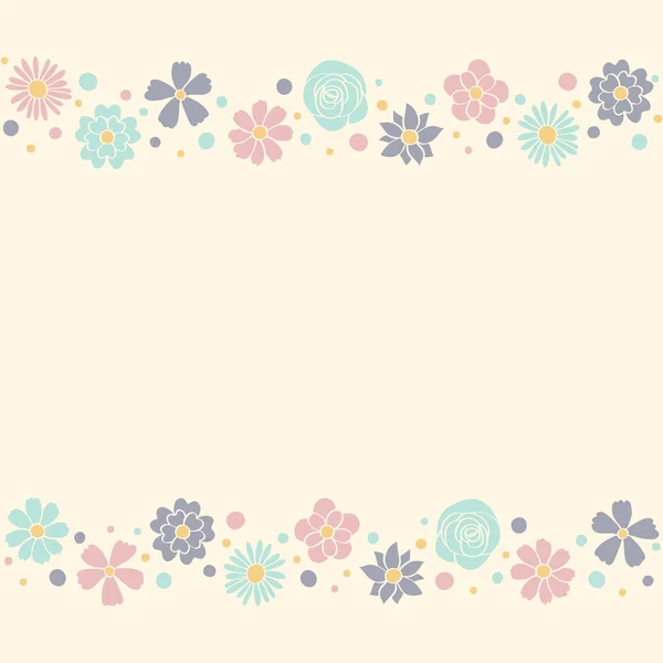 Concepto Una Tarjeta Con Flores Colores Copyspace Vector — Vector de stock